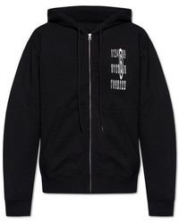 MM6 by Maison Martin Margiela - Numbers-printed Zip-up Hoodie - Lyst