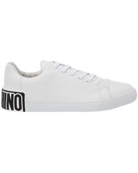Moschino Logo Heel Low Trainers - White