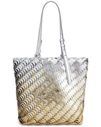 Rabanne Mini Eyelet-embellished Pvc Tote in White | Lyst UK