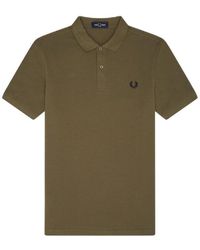 Fred Perry - Laurel Wreath-embroidered Short-sleeved Polo Shirt - Lyst
