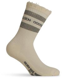 Golden Goose - Cream Cotton Blend Socks - Lyst
