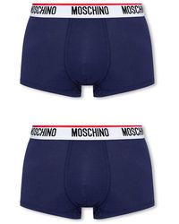 Moschino - Logo Waistband Two-pack Boxers - Lyst
