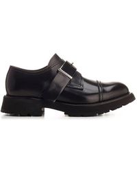 Alexander McQueen - Buckle-fastened Round-toe Monk Shoes - Lyst