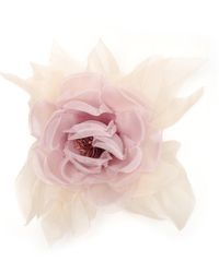 Max Mara Flower Head Pin - Purple