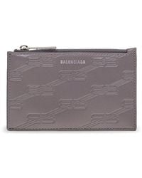 Balenciaga - Leather Embossed Cardholder. - Lyst
