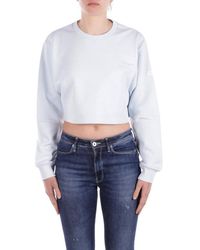 Gcds - Logo Printed Cropped Sweatshirt - Lyst