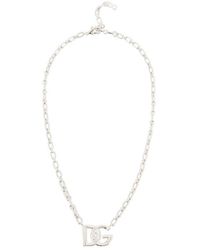 Dolce & Gabbana Necklace With Dg Logo - White