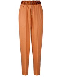 Forte Forte - Elasticated Waistband Zip-up Pants - Lyst