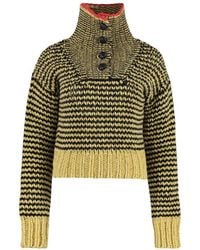 Bottega Veneta - Stand-up Collar Wool Pullover - Lyst