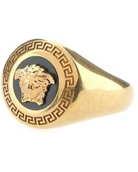 Versace - Enamel Medusa Medallion Ring - Lyst