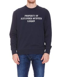 Alexander McQueen - Logo Print Cotton Sweatshirt - Lyst