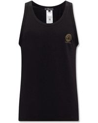 Versace - Sleeveless Top With Logo - Lyst