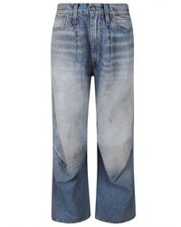 R13 - Glen Dart Detailed Faded Effect Jeans - Lyst