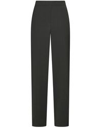 P.A.R.O.S.H. - Elastic Waist Straight Leg Trousers - Lyst