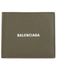 Balenciaga - Logo Printed Square Bi-fold Wallet - Lyst