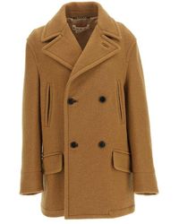 Marni - Double-Breasted Long-Sleeved Coat - Lyst
