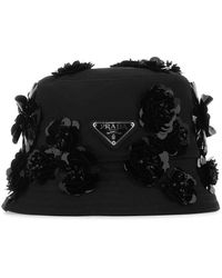 Prada - Black Re-nylon Bucket Hat - Lyst