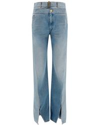 Balmain - Two-in-one Faded Jeans - Lyst