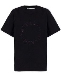 Stella McCartney - Logo Embellished Crewneck T-shirt - Lyst