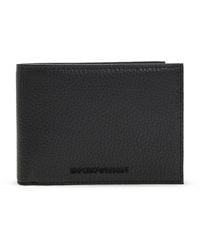 Emporio Armani - Leather Wallet With Logo - Lyst