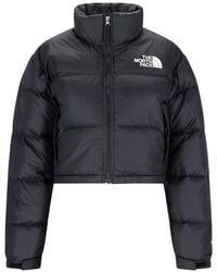 The North Face - Nuptse Padded Cropped Jacket - Lyst