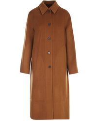 Paul Smith Single-breasted Mid-length Coat - Brown