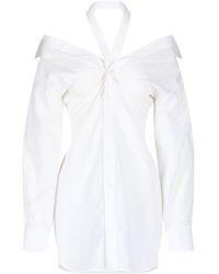Alexander Wang - Curved Hem Mini Shirt Dress - Lyst