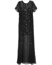 Rabanne - Semi-sheer Stud Embellished Maxi Dress - Lyst