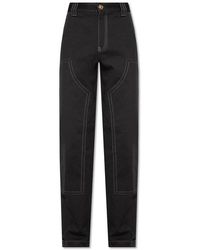 Versace - Trousers With Contrasting Stitching - Lyst