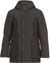 Woolrich - Hooded Buttoned Jacket - Lyst