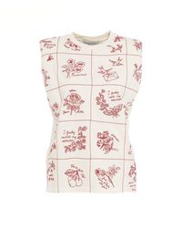 Golden Goose - Graphic Printed Sleeveless Top - Lyst