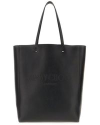 Jimmy Choo - Logo Embossed Top Handle Tote Bag - Lyst