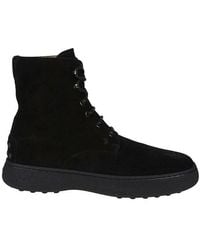 Tod's - Winter Lace-Up Ankle Boots - Lyst
