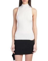 Courreges - Sleeveless Ribbed-Knit Tank Top - Lyst