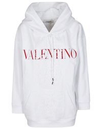 Valentino Floral Logo-print Zip-up Hoodie in Green - Save 42% | Lyst