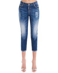 DSquared² - Slim Fit Cropped Jeans - Lyst