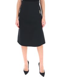 Gucci Horsebit Detailed A-line Skirt - Black