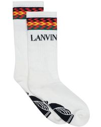 Lanvin - Logo Intarsia Ribbed Socks - Lyst