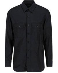 Tom Ford - Flap Pocket Long-sleeved Shirt - Lyst