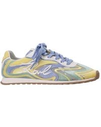 Karl Lagerfeld - Venus Logo Embroidered Lace-Up Sneakers - Lyst