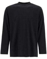 Y-3 - Long Sleeve Cotton T-Shirt With Graphic - Lyst