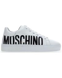 Moschino - Logo Leather Sneaker - Lyst