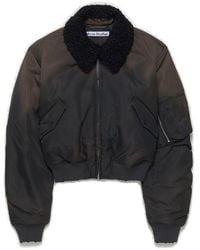 Acne Studios - Furry Collar Bomber Jacket - Lyst