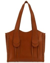Chloé - Caramel Leather Medium Mony Shopping Bag - Lyst