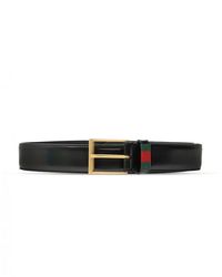 GUCCI: belt with Web elastic - Dark  Gucci belt 432707HAENN online at