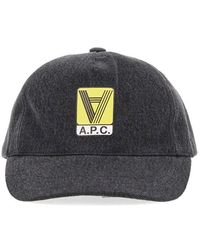 A.P.C. - Baseball Hat With Logo - Lyst