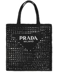 Prada - Crochet Shopping Bags - Lyst