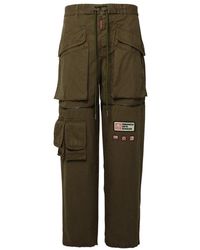 DSquared² - Green Cotton Pants - Lyst