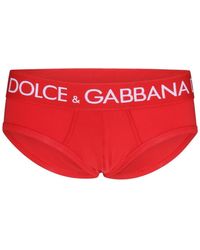 Dolce & Gabbana Logo Waistband Briefs - Red