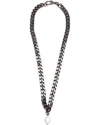 Marcelo Burlon Cross Pendant Chain Necklace - Black